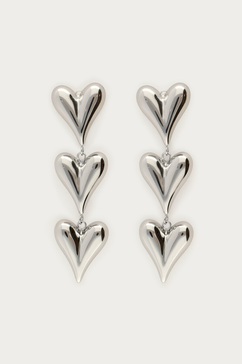 Statement earrings three hearts | My Jewellery