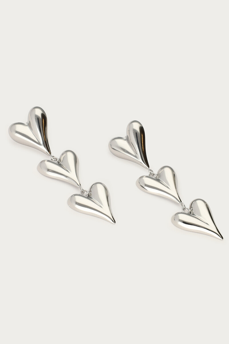 Statement earrings three hearts | My Jewellery