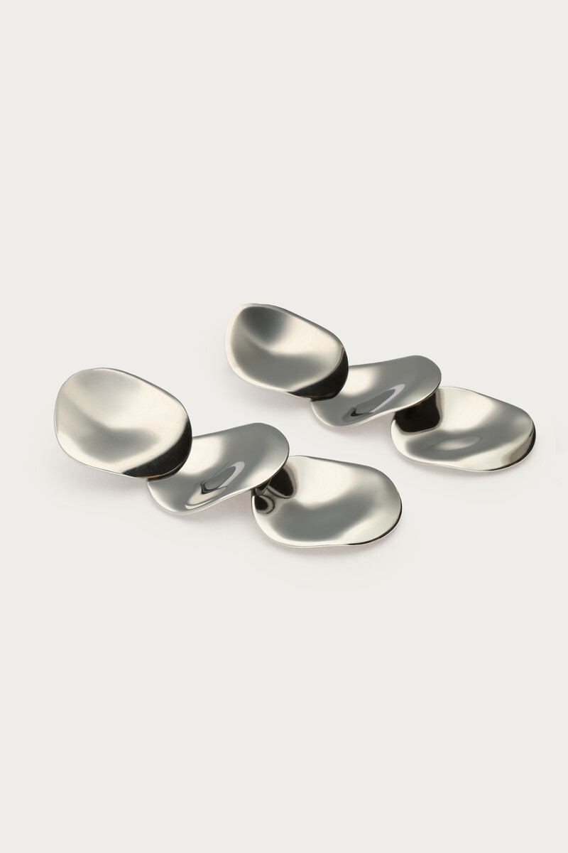 Statement earrings three round buttons | My Jewellery