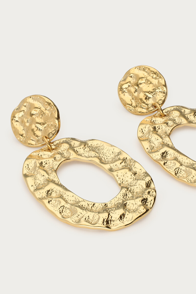 Statement earrings coin & large oval | My Jewellery