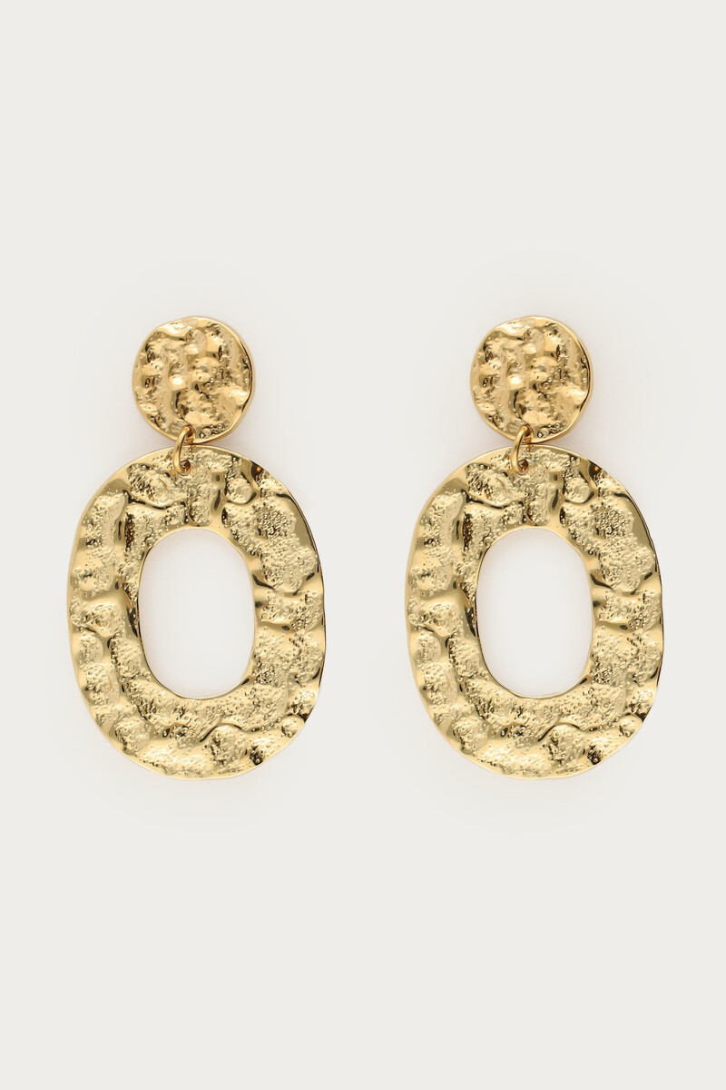Statement earrings coin & large oval | My Jewellery