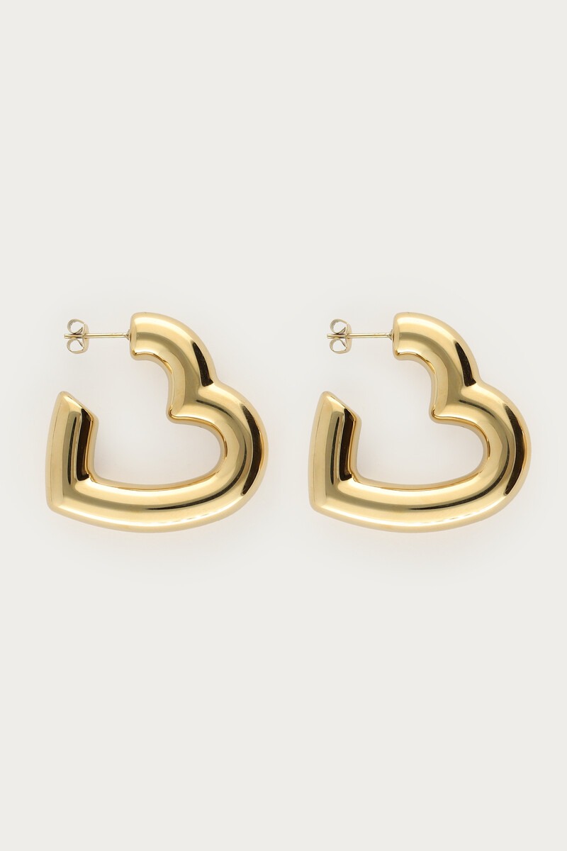 Statement earrings large heart | My Jewellery