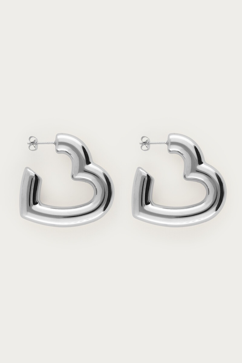 Statement earrings large heart | My Jewellery