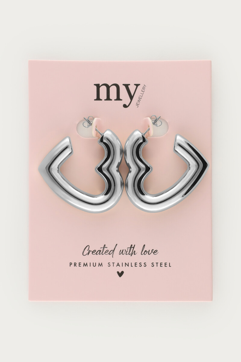 Statement earrings medium heart | My Jewellery