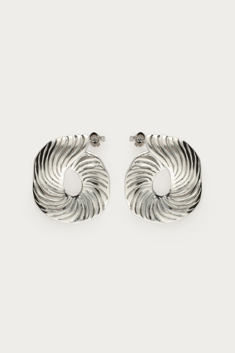 Statement earrings striped swirl | My Jewellery