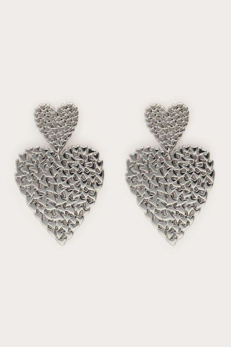 Statement earrings with hearts 