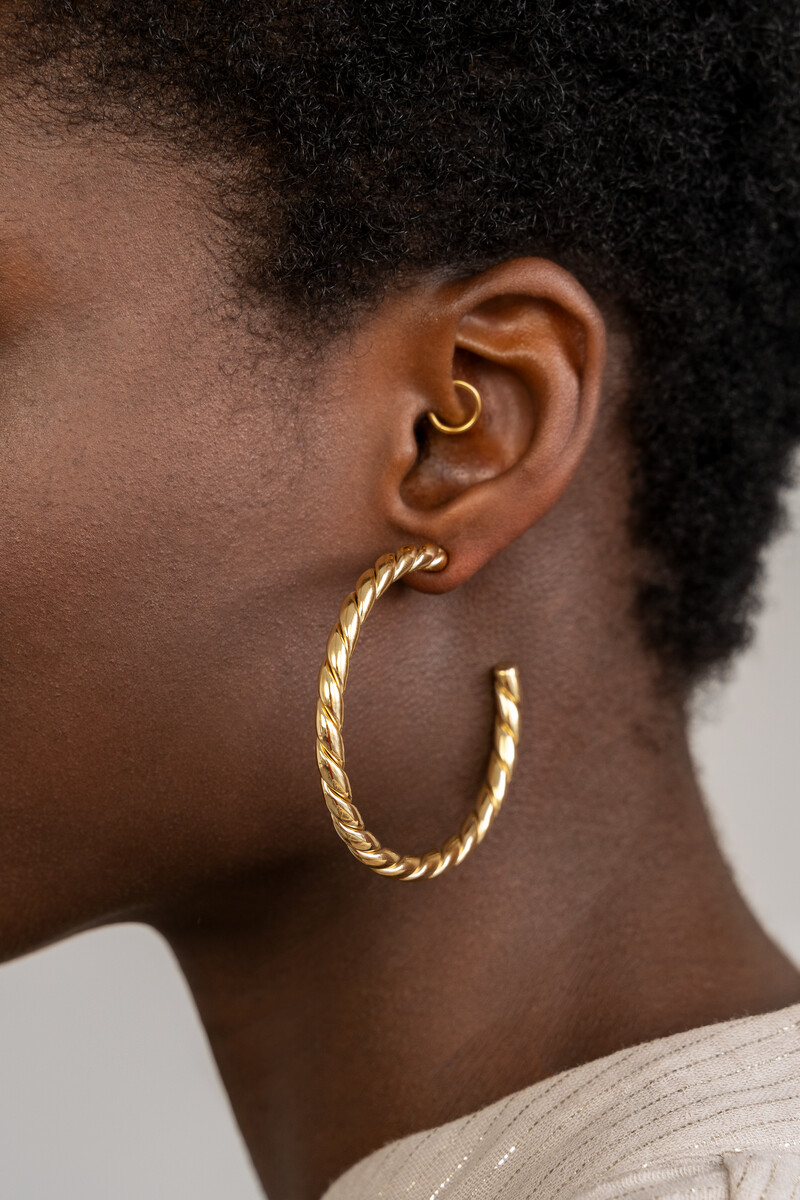 Statement earrings large braided | My Jewellery