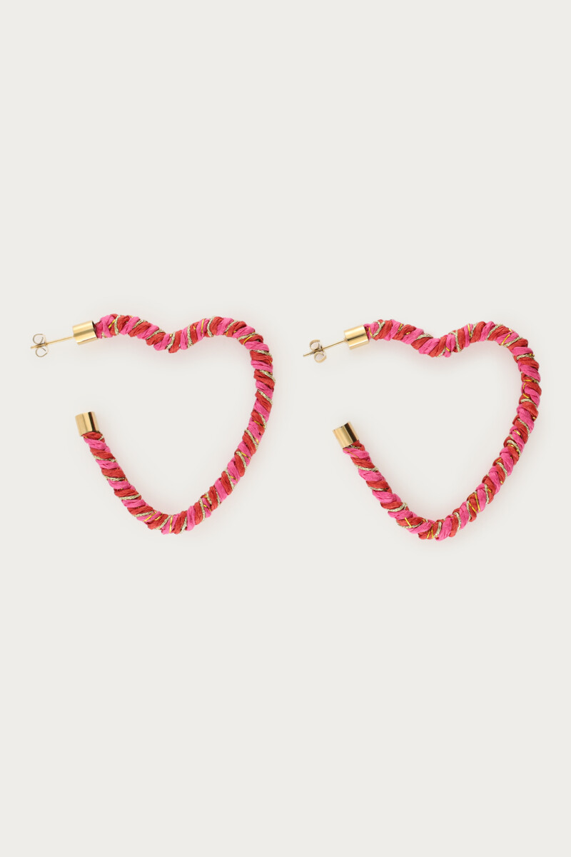 Statement oorbellen groot open hart