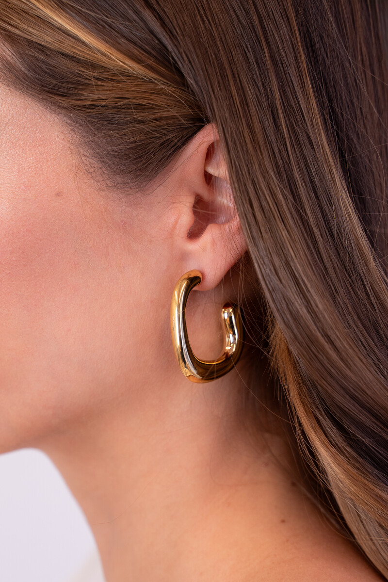 Statement earrings open oval | My Jewellery