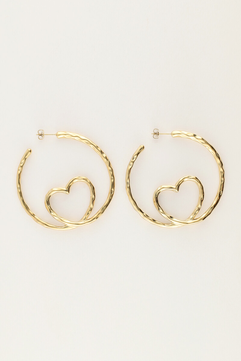 Statement earrings with heart | My Jewellery