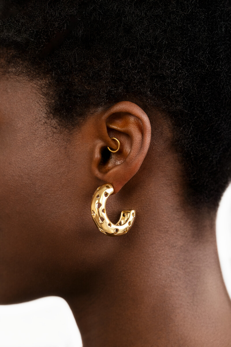 Statement earrings with open hearts | My Jewellery
