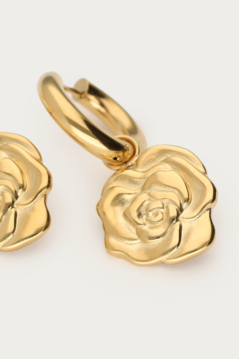 Statement earrings with rose | My Jewellery
