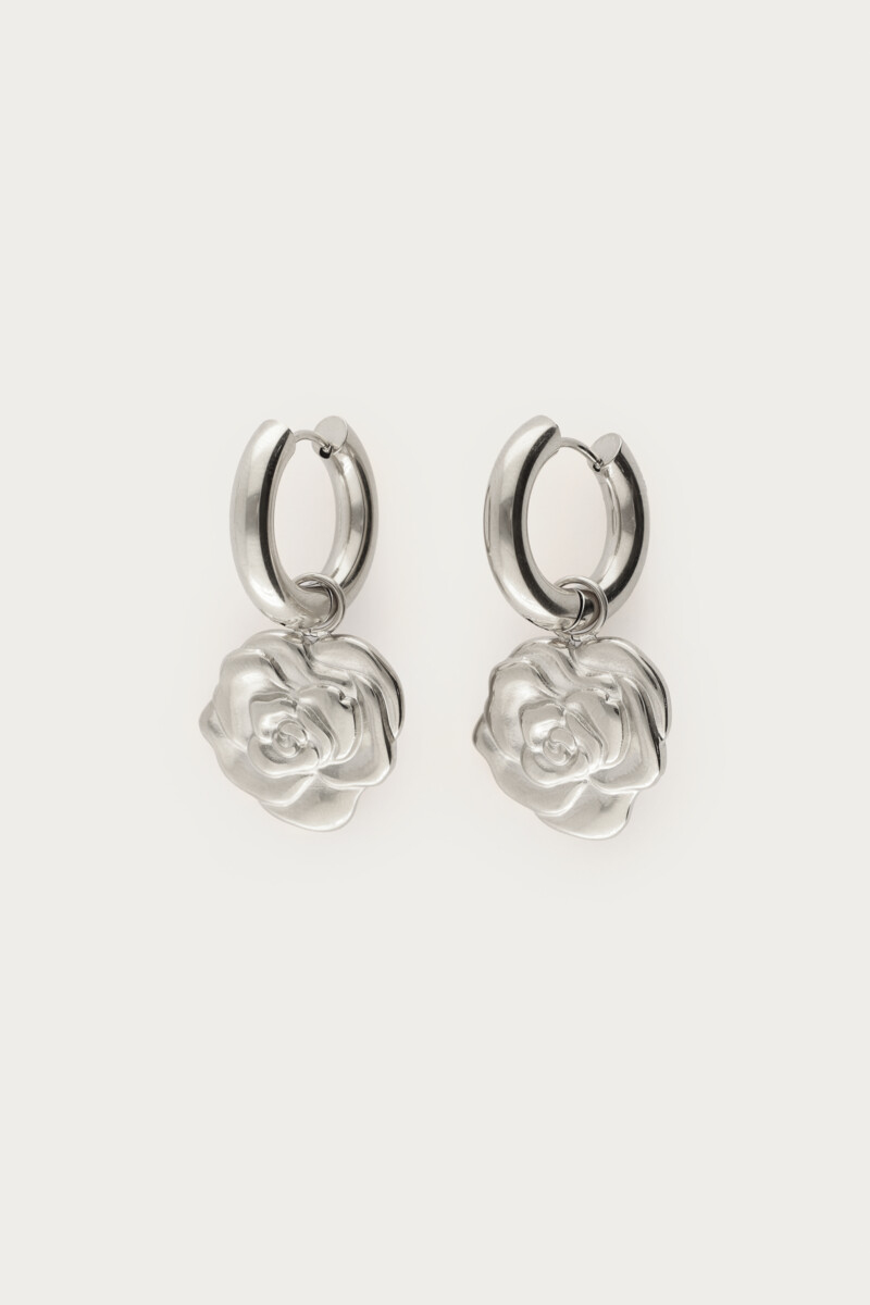 Statement earrings with rose | My Jewellery