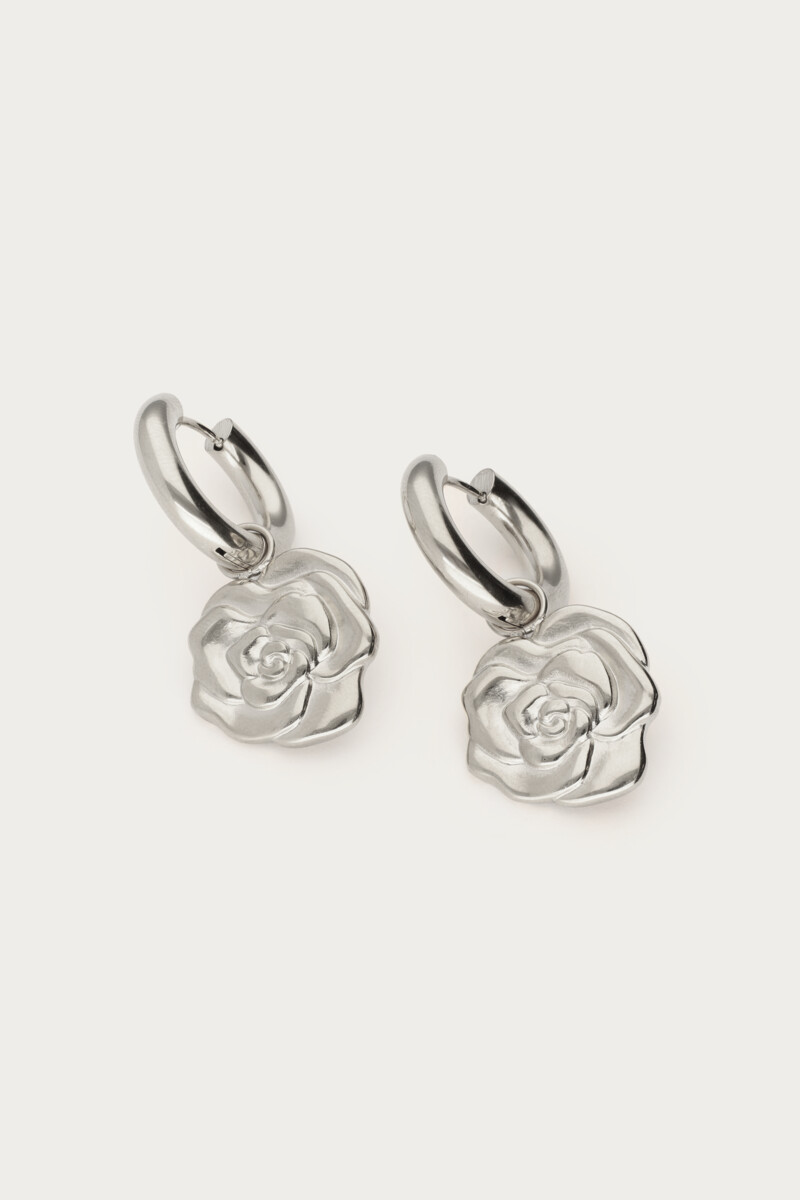 Statement earrings with rose | My Jewellery