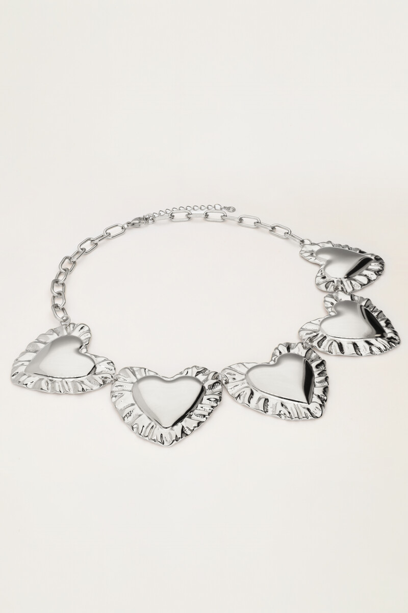 Statement necklace with five hearts | My Jewellery