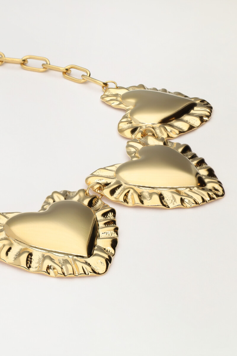 Statement necklace with five hearts | My Jewellery