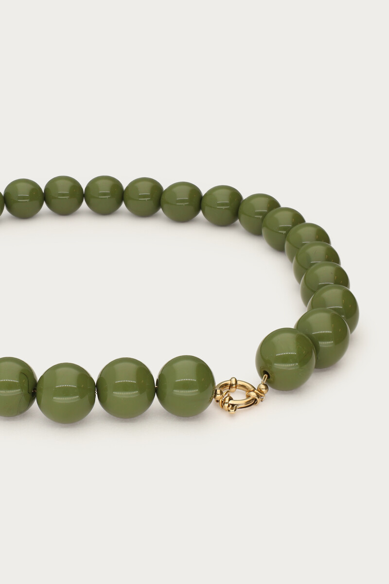 Statement necklace with green beads | My Jewellery