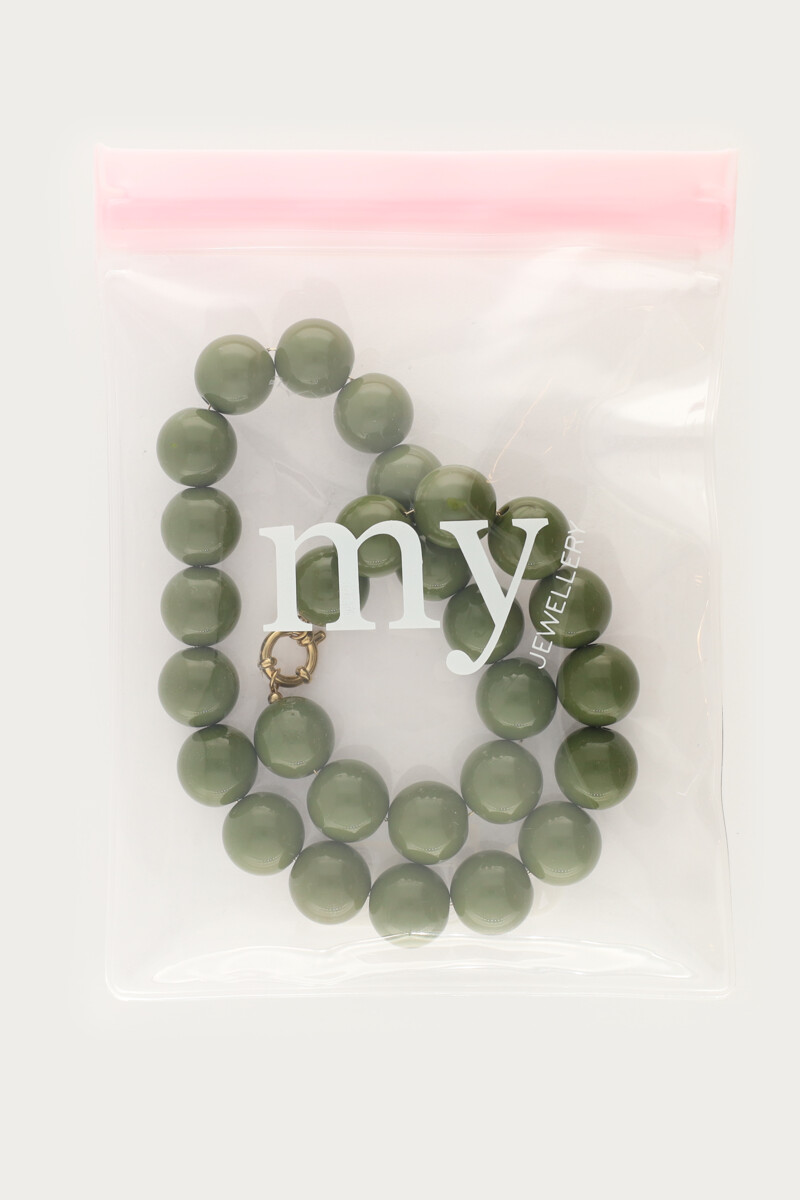 Statement necklace with green beads | My Jewellery