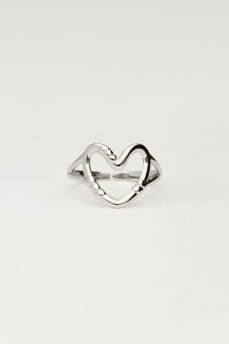 Statement ring with open heart