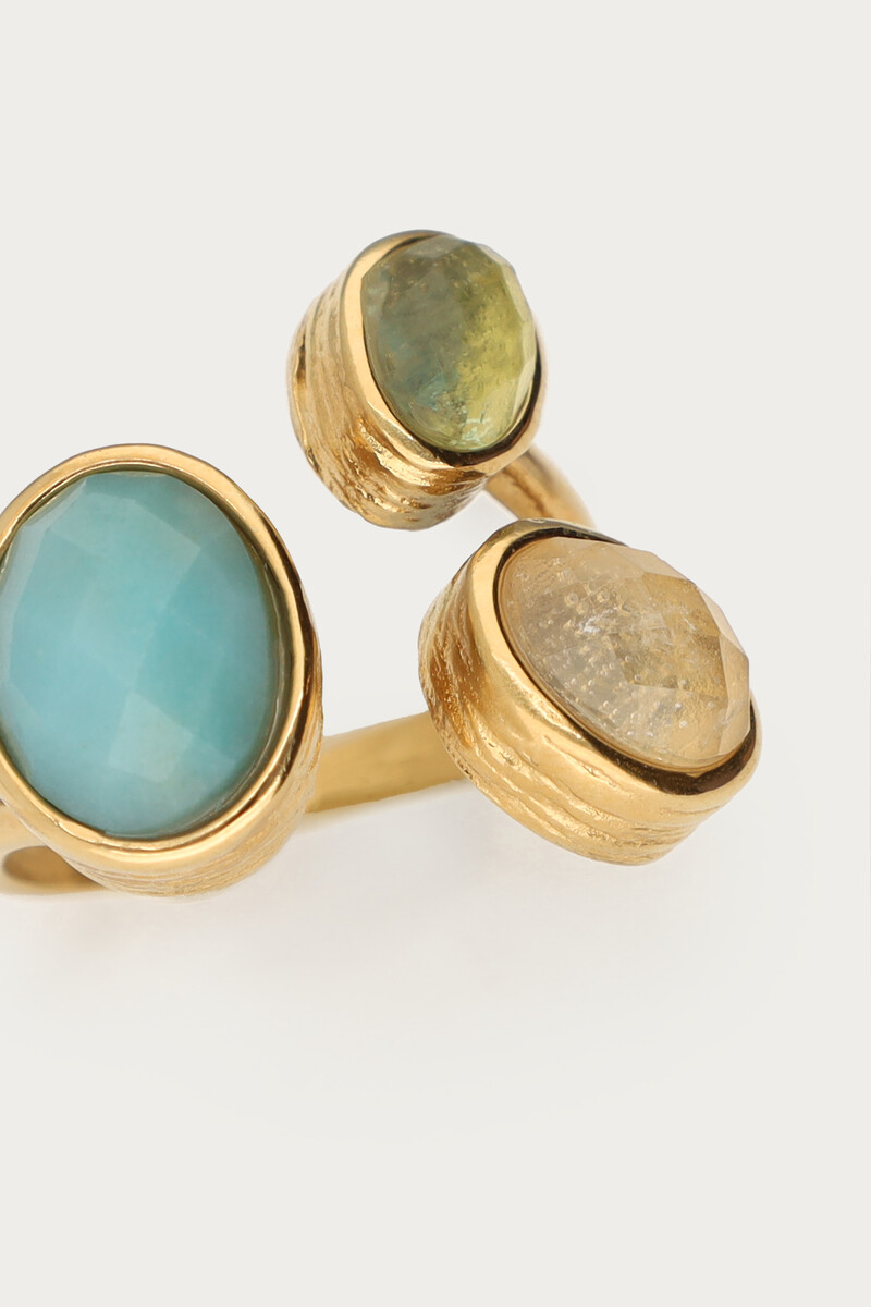 Statement ring with three blue stones | My Jewellery