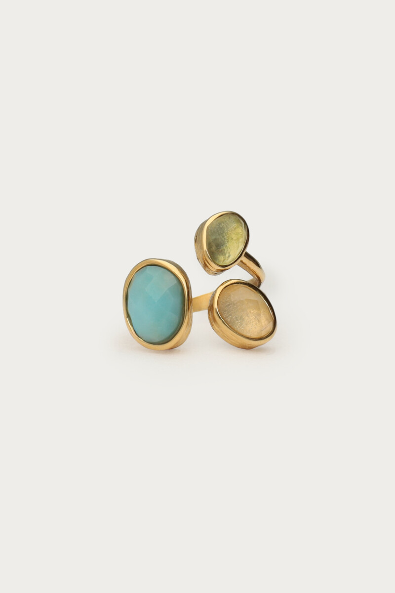 Statement ring with three blue stones | My Jewellery