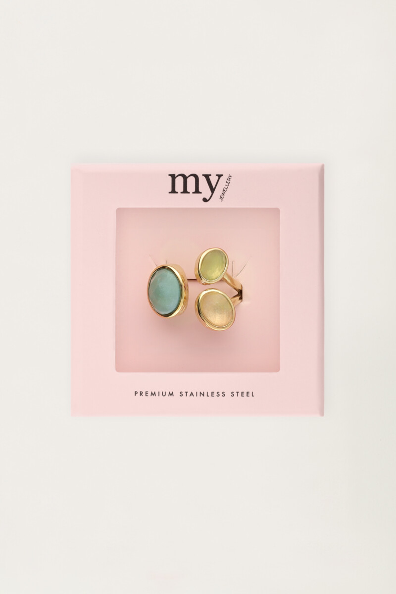Statement ring with three blue stones | My Jewellery