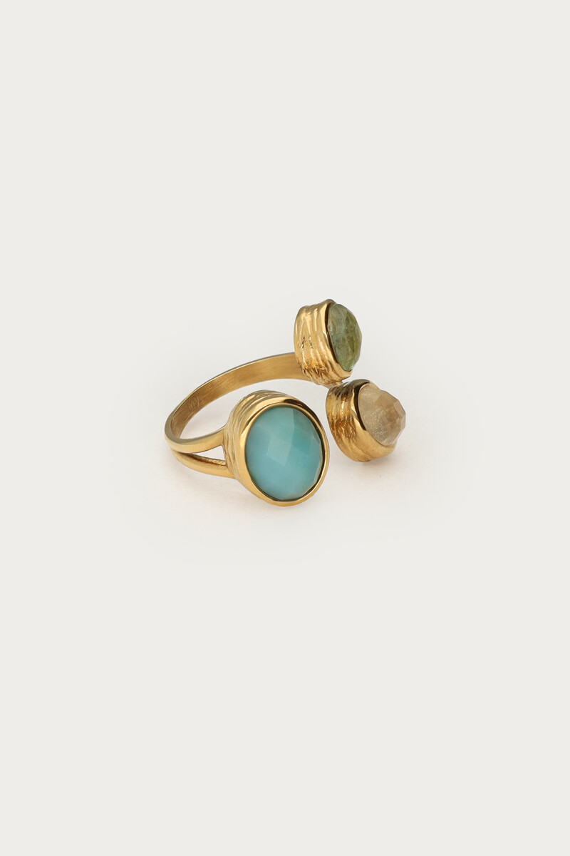Statement ring with three blue stones | My Jewellery