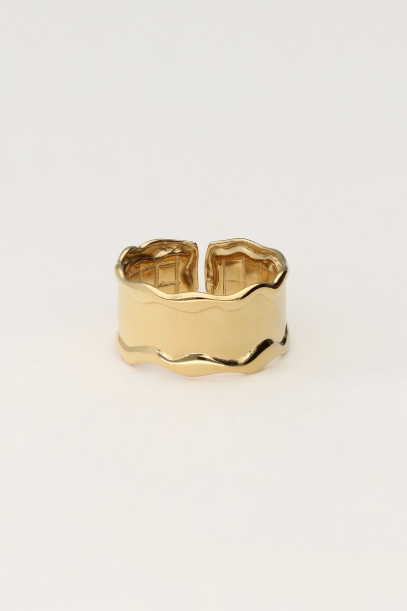 Statement ring with wave and texture | My Jewellery