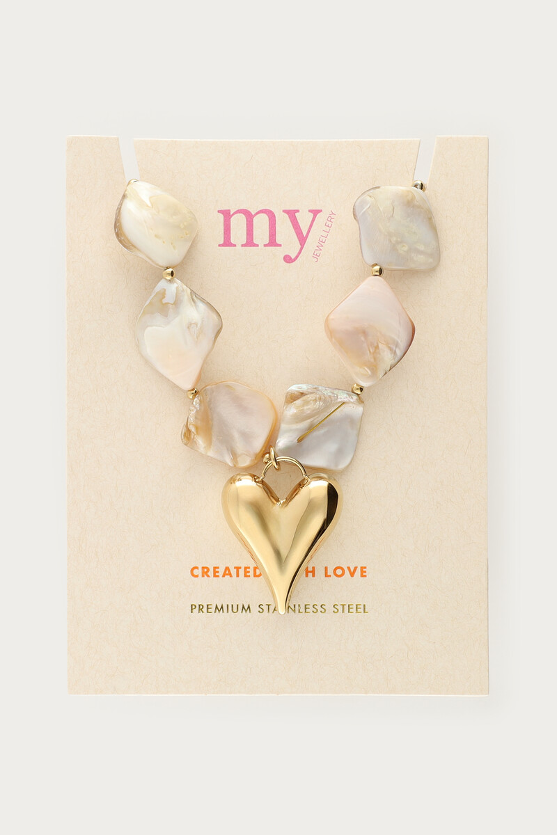 Statement shell necklace with heart | My Jewellery