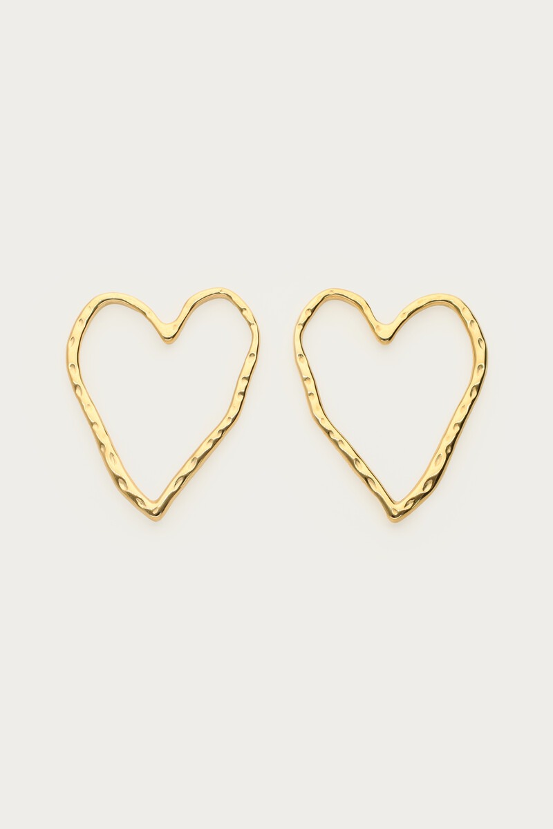 Statement studs with large open heart | My Jewellery