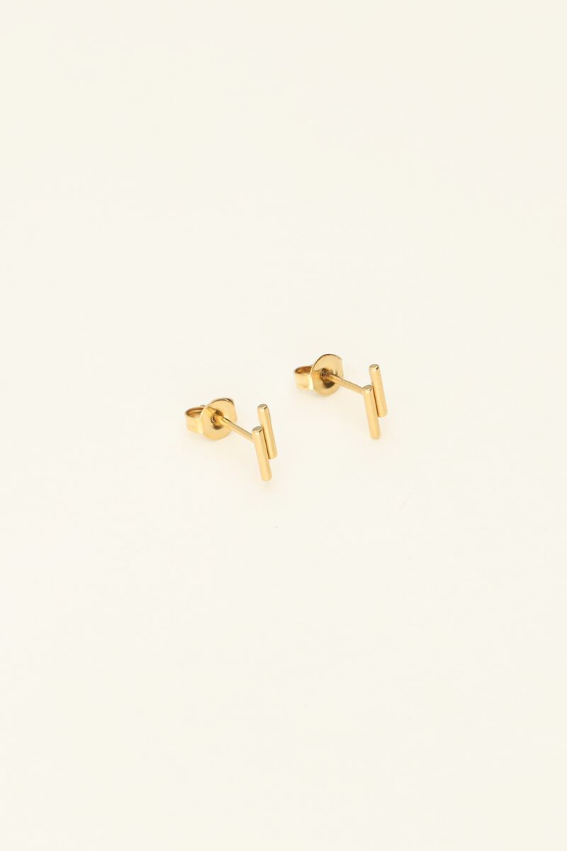 Classic studs with double bars | My Jewellery