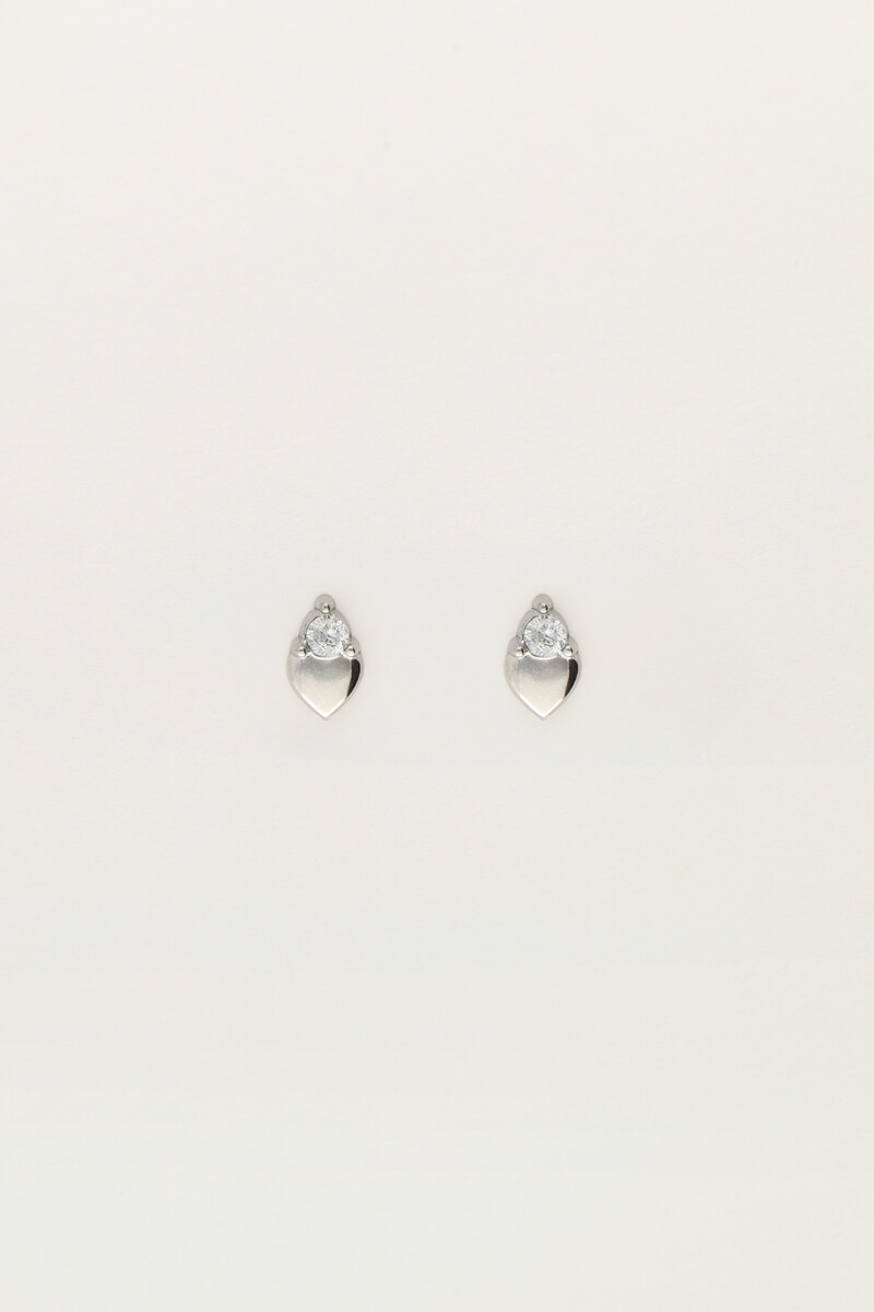 My jewellery Studs hart met strass