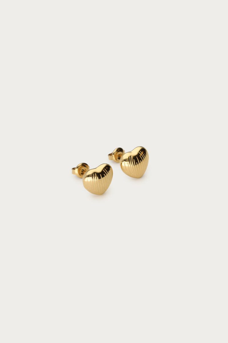 Studs heart with stripes | My Jewellery