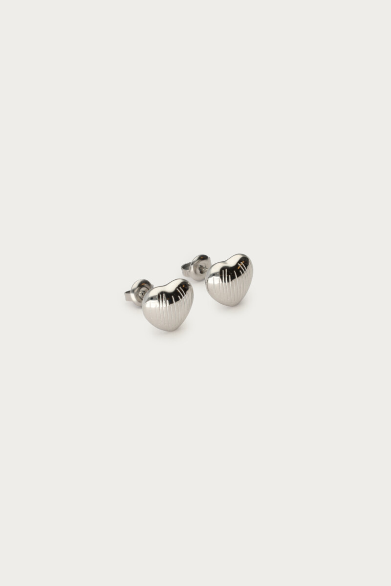 Studs heart with stripes | My Jewellery