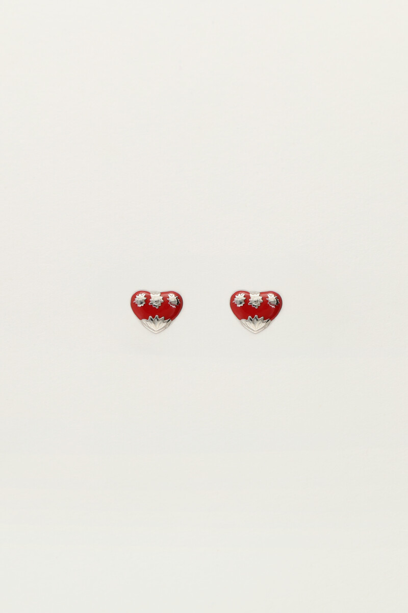My jewellery Studs rood mini hart