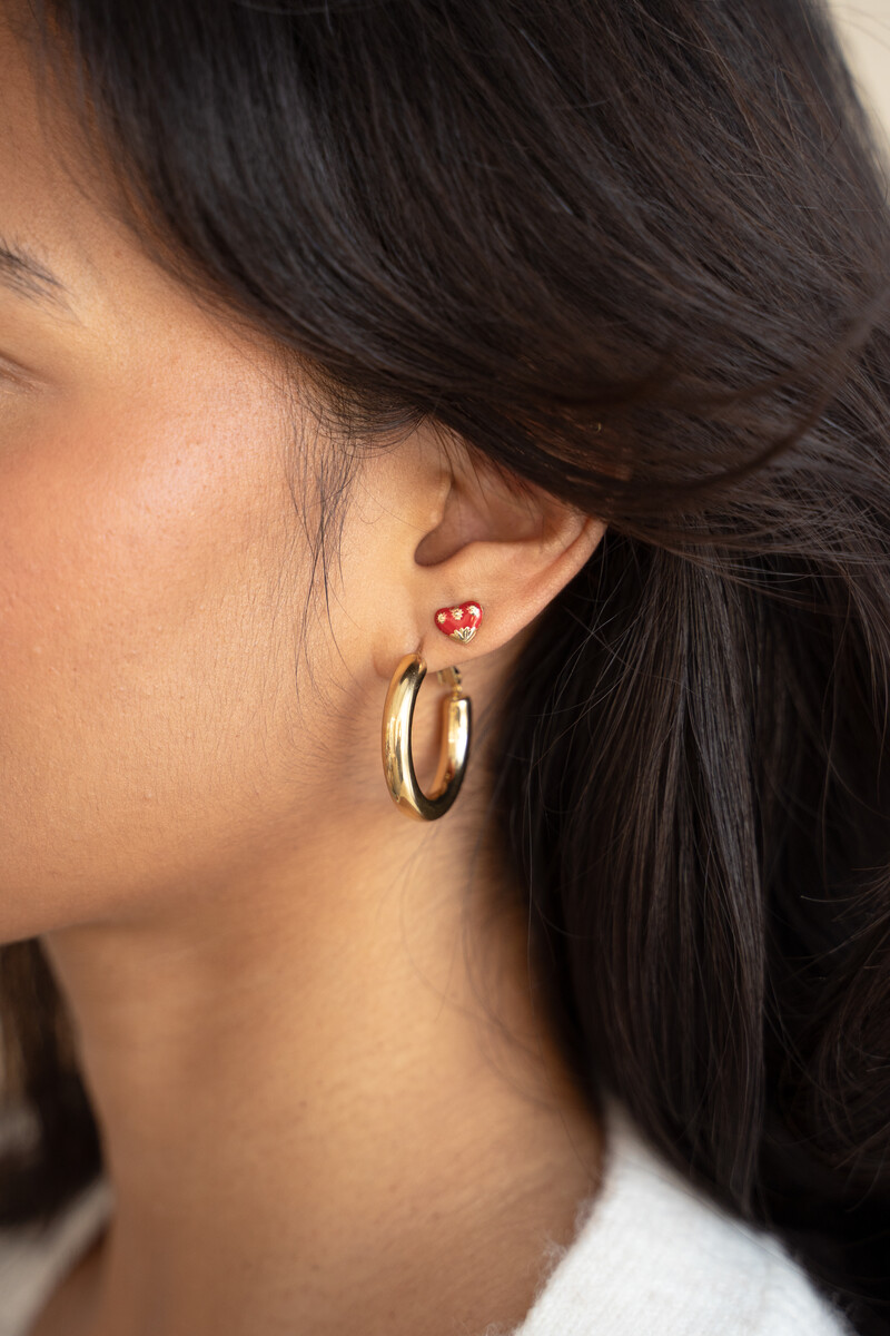 Studs red mini heart | My Jewellery