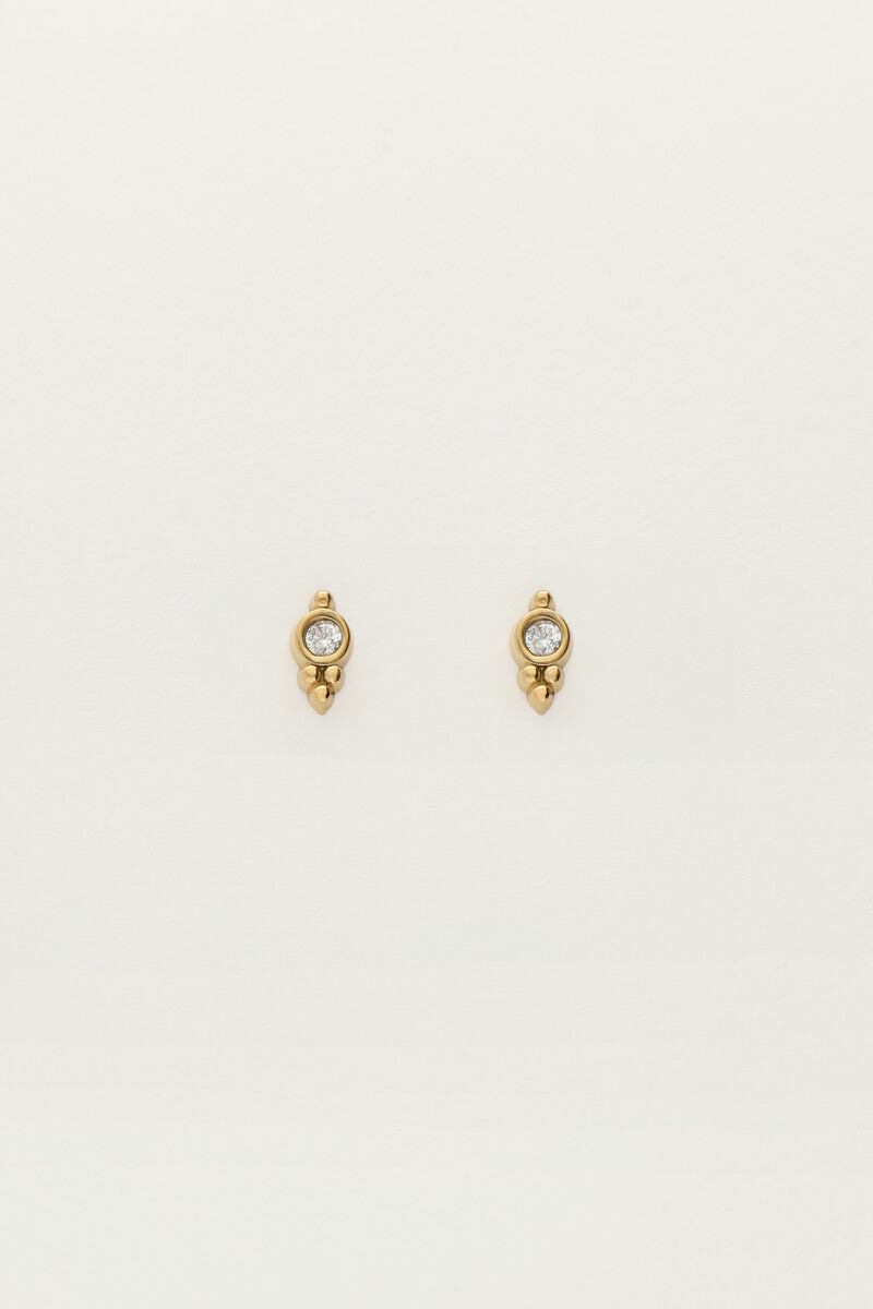 My jewellery Studs rond met strass