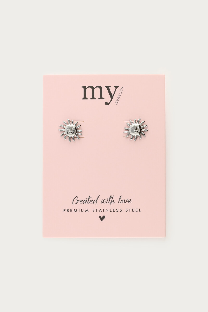 Studs sun & face | My Jewellery