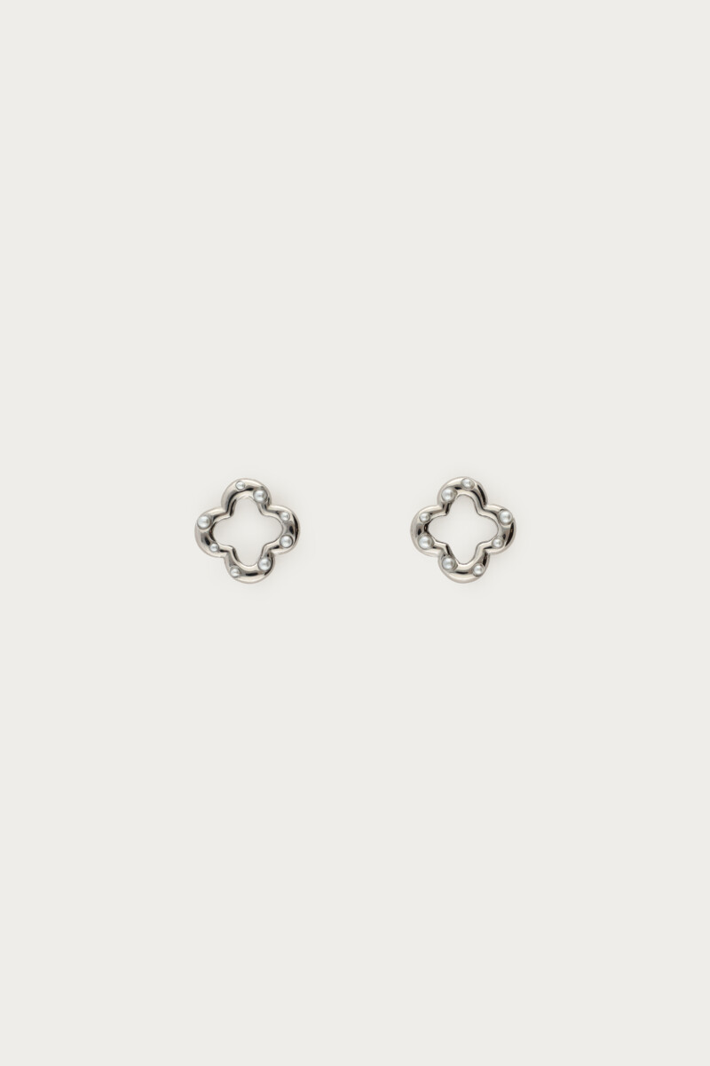 Studs with clover and imitation pearls | My Jewellery