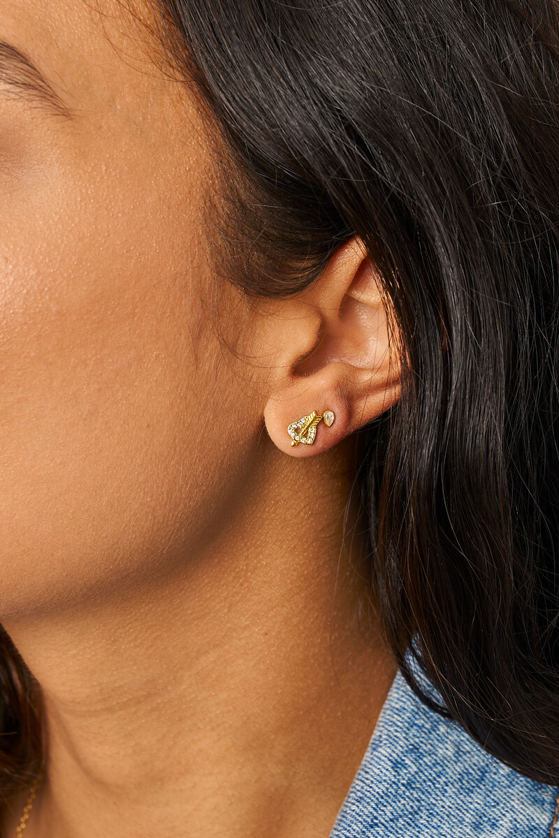 Studs with rhinestone drop | My Jewellery