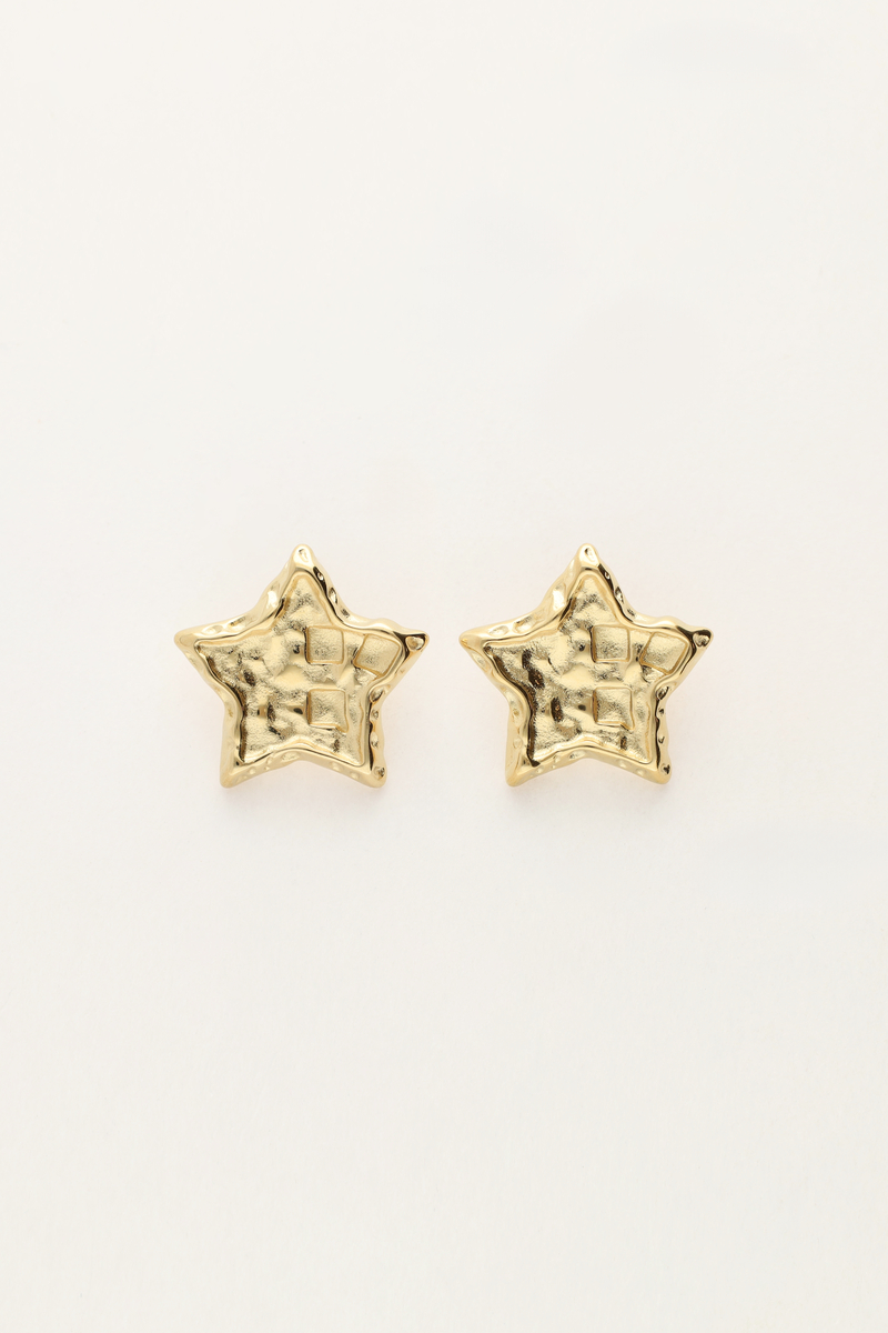My jewellery Studs met sterhammered