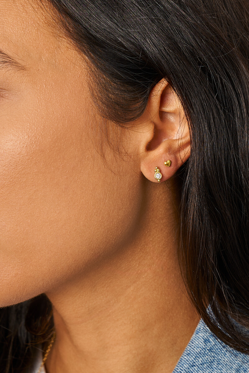 Studs with transparent rhinestone dots | My Jewellery