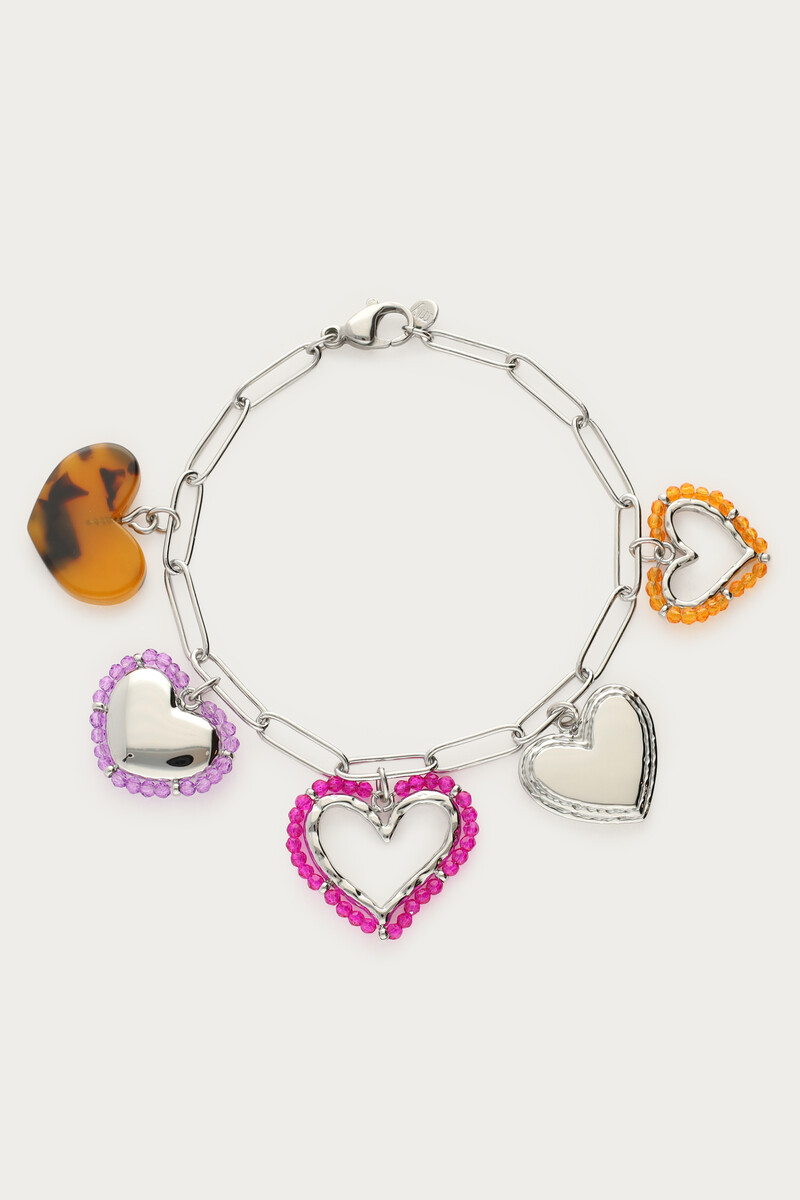 Sunrocks bracelet with heart charms