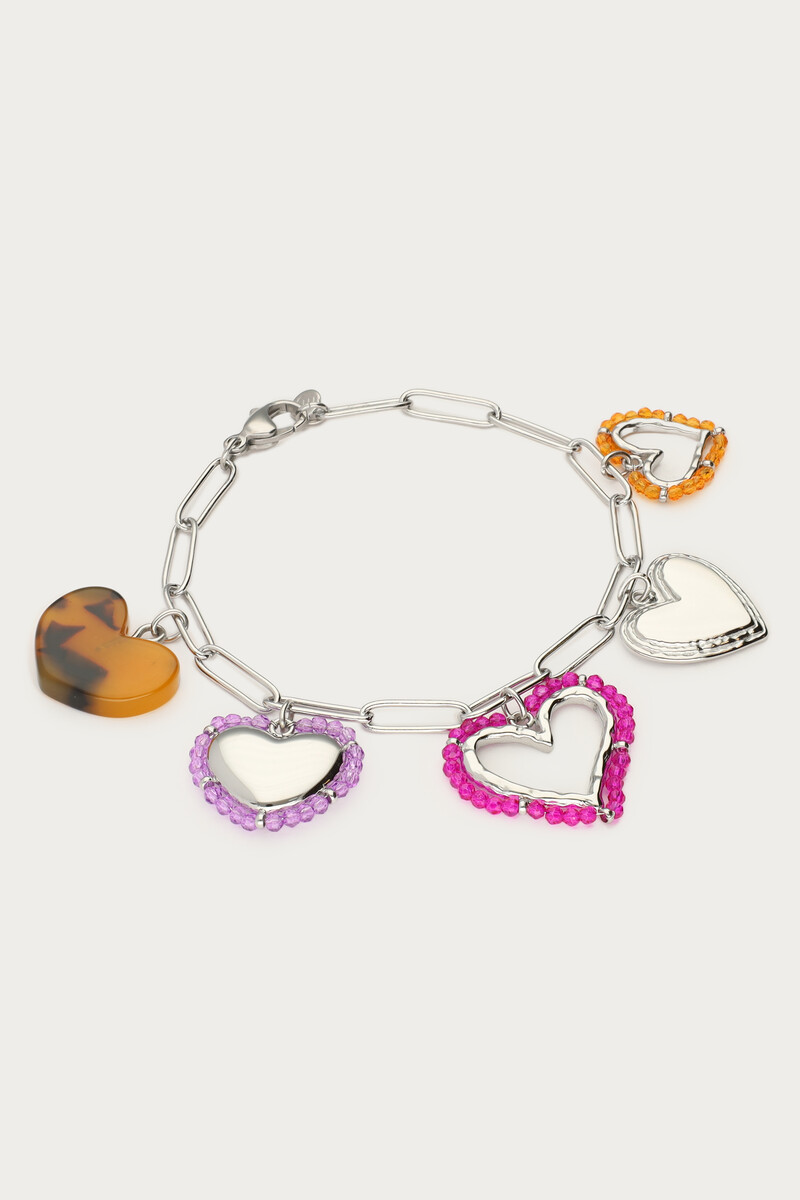 Sunrocks bracelet with heart charms | My Jewellery
