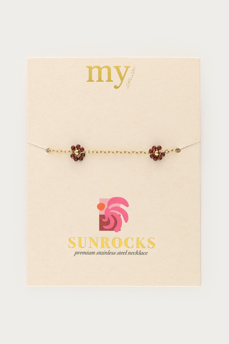 Sunrocks bracelet with brown flowers | My Jewellery