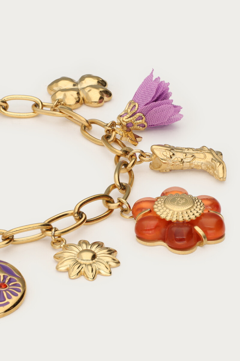 Sunrocks bracelet with multicoloured charms | My Jewellery