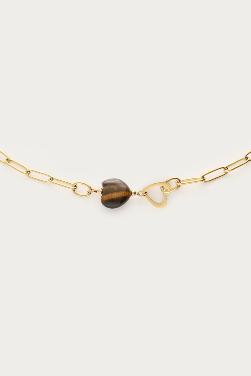 Sunrocks chain bracelet with brown heart | My Jewellery