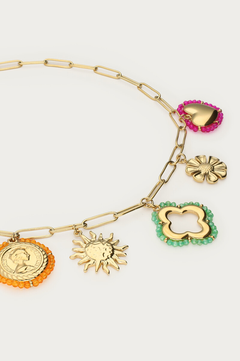 Sunrocks charm necklace with charms and beads | My Jewellery