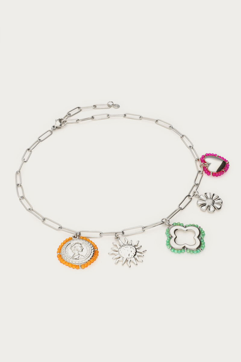 Sunrocks charm necklace with charms and beads | My Jewellery
