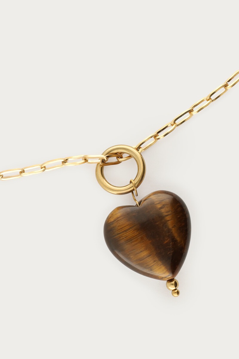 Sunrocks charm with brown heart | My Jewellery